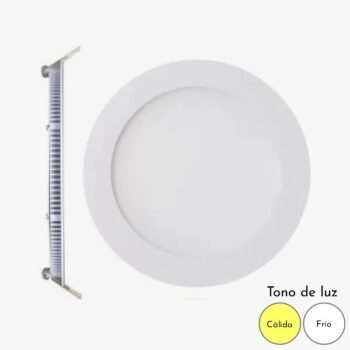 Plafon de embutir redondo 12w luz led calida o fria Candela