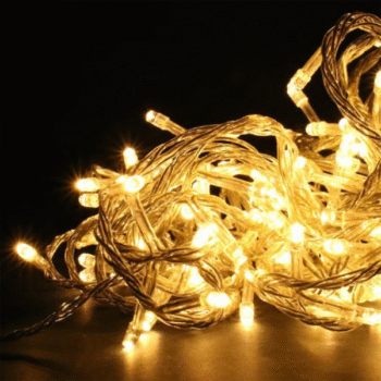 Guirnaldas de 100 luces led calidas con 8 efectos 220v