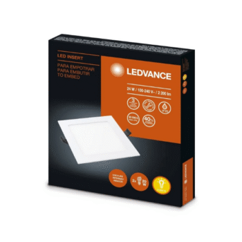 Plafones Embutir Led Cuadrado Blanco 24W Luz Calida - Ledvance
