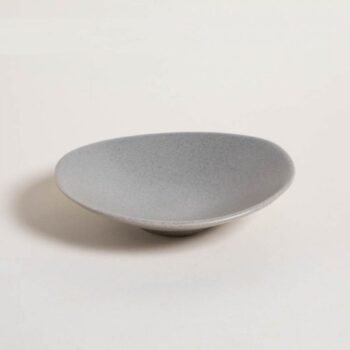 Plato hondo de ceramica Granite Oval de 22 x 19 x 5 cm