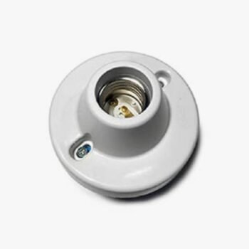 Floron recto porta lampara de pvc blanco