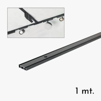 Riel de aluminio slim magnetico de aplicar 48v de 1 mt. - Luxtrack
