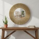 Espejo de Seagrass circular Phan de 60 cm
