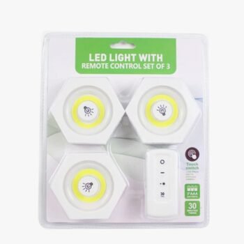 Set de 3 Spot´s luz led inalambricos con control remoto