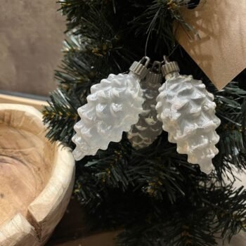 Set de 3 adornos en forma de piña fresh de navidad para colgar