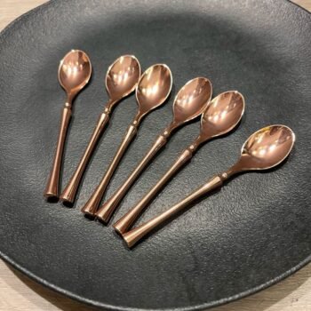 Set de 6 cucharitas de metal gold rose para cafe