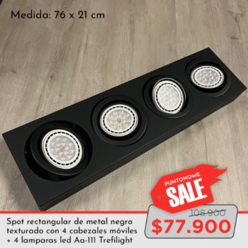 Puntohome Sale! Spot de metal con cabezales moviles con 4 lamparas Ar-111
