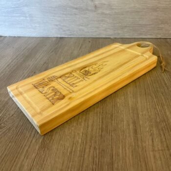 Tabla de madera rectangular de pino zeta de 38 x 15 cm