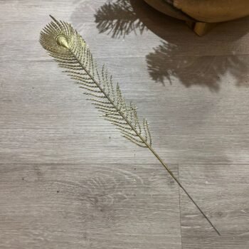 Vara de hoja larga glitter dorado de 39 cm