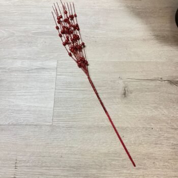 Vara de rama corta glitter rojo de 50 cm
