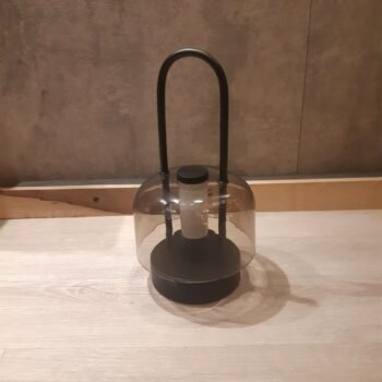 Velador Led tipo farola de vidrio y metal touch usb