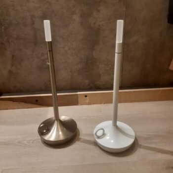 Velador candelabro led de metal touch recargable usb