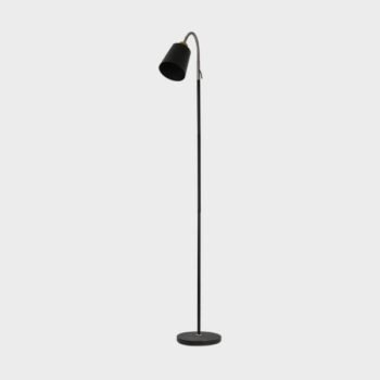 Velador / lampara de pie de aluminio color negro Portalampara E27. LED 20W max