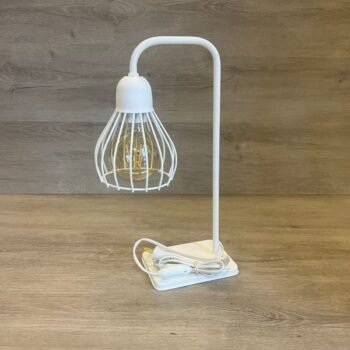Velador Porto jaula blanco de 38 cm