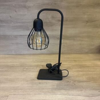 Velador Porto jaula negro de 38 cm