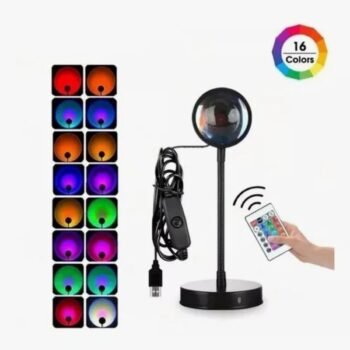 Lampara proyector Sunset led rgb efecto atardecer con remoto Usb