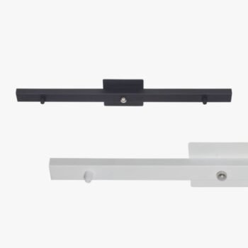 Regleta para 2 colgantes en negro o blanco texturado de 58 cm
