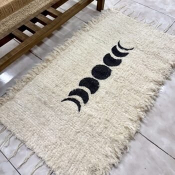 Alfombra 100% algodon "fase lunar" 110 x 70 cm