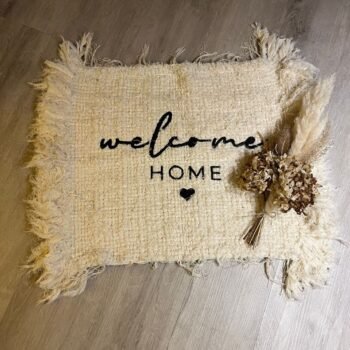 Alfombra 100% algodon "Welcome Home" 70 x 50 cm