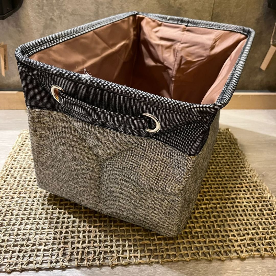 Cesto organizador plegable de tela
