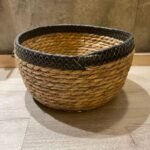 cesto seagrass borde negro grande