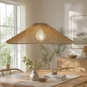 Colgante Artesanal Modelo Hat de hilo de yute natural de 60 x 14 cm