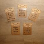 Set de 12 posa vasos de papel kraft estampados