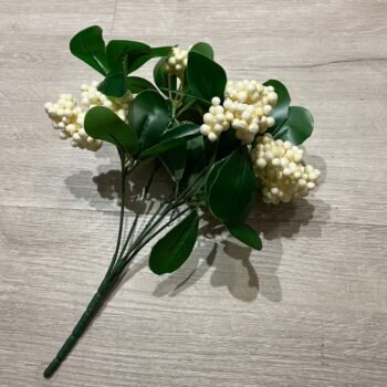 Ramo de flores artificiales blancas de 25 cm