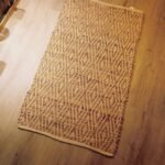 alfombra yute y algodon diamantes