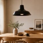 Colgante de metal estilo antiguo Badajoz de 30 cm en negro o blanco