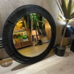 espejo algodon negro 70 cm