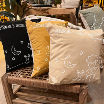 Almohadon de 40 x 40 cm estampado El Principito