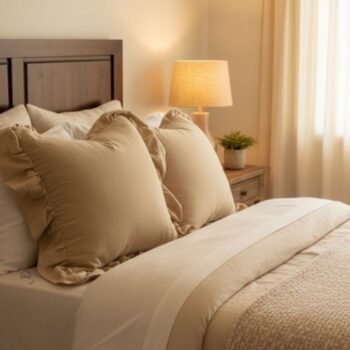 Almohadon Tussor con volados de 50 x 50 cm