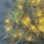 cortina led estrellas 300 x 70 cm