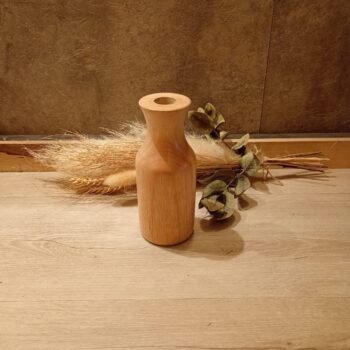 Florero de madera Bottle grande de 7 x 16 cm