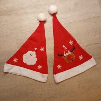 Gorro de navidad de tela plush bordado