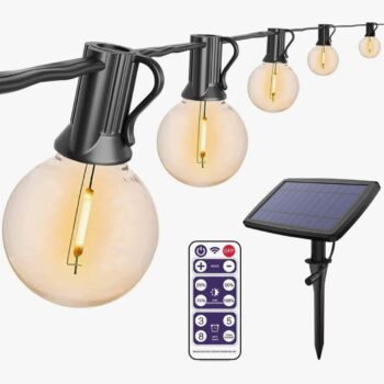Guirnalda de 14 luces Led Solar recargable con control remoto de 8,5 mts