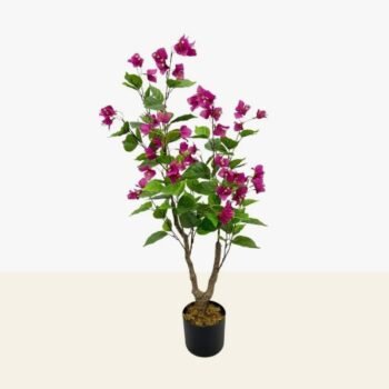 Planta artificial arbol de flores violetas de 100 cm en maceta