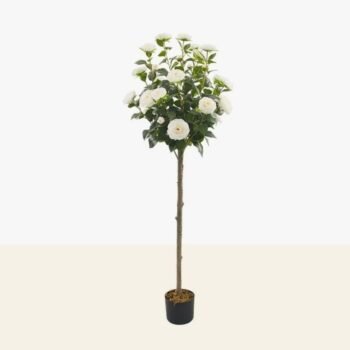 Planta artificial arbol de flores blancas de 140 cm en maceta