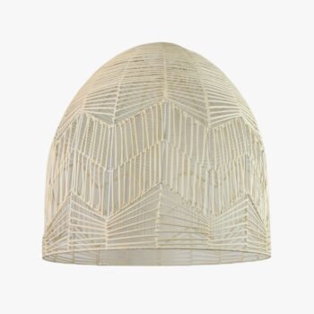 Colgante artesanal Selim de ratan natural y estructura metalica de 60 x 60 cm