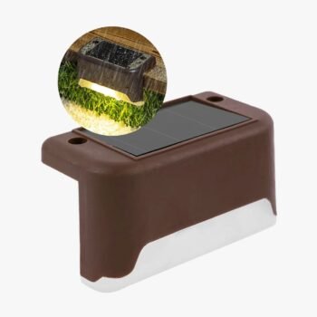 Set de 4 luces led carga solar para escalones exterior