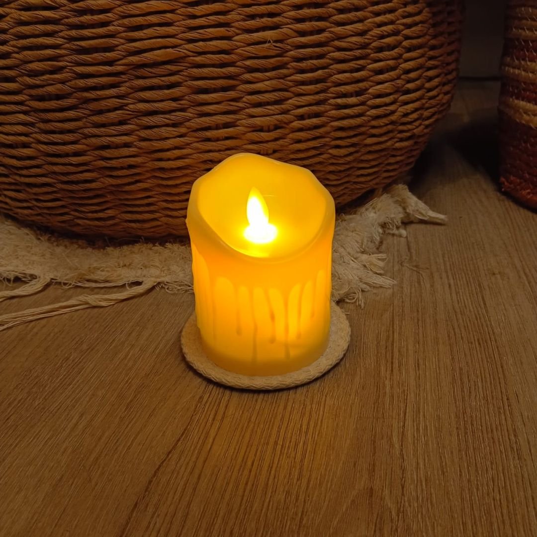 vela led 7 x 10 cm 2