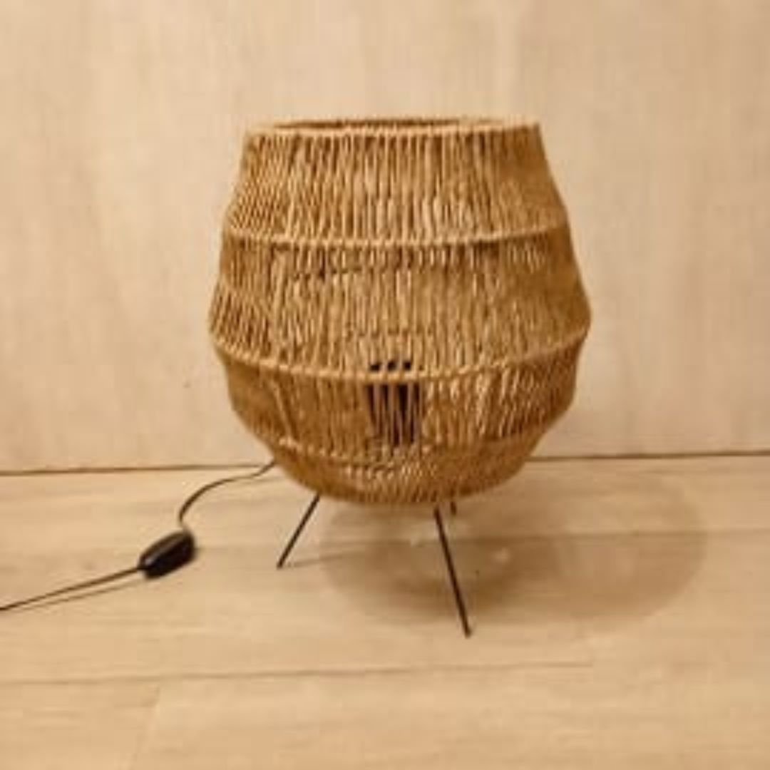 velador tulipan de yute