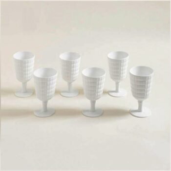 Set de 6 copas de acrilico Taksim white 450ml