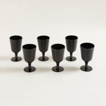 Set de 6 copas de acrilico Taksim black 450ml