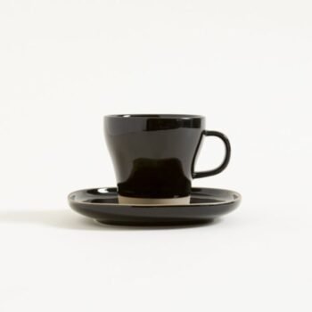 Set de 6 tazas y platos Budapest dark 210 ml