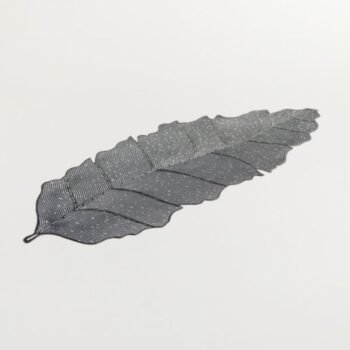 Camino de pvc negro leaf 90 x 33 cm