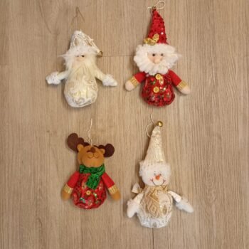 Adorno muñecos navideños de tela para colgar de 20 cm