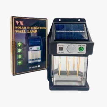 Aplique de pared solar con 3 filamentos led y sensor de movimiento