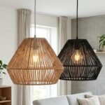 Colgante artesanal de hilo kraft modelo Ari de 40 x 32 cm